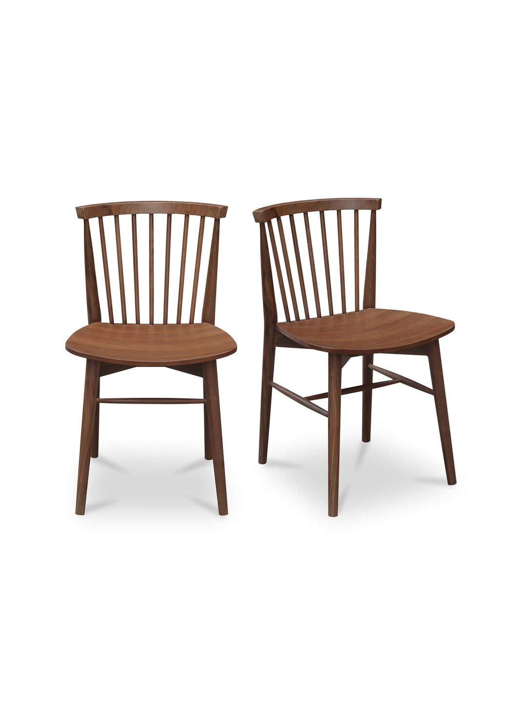 Chaise de salle à manger Marley de Moe’s Home : dossier à barreaux finement travaillé. Noyer