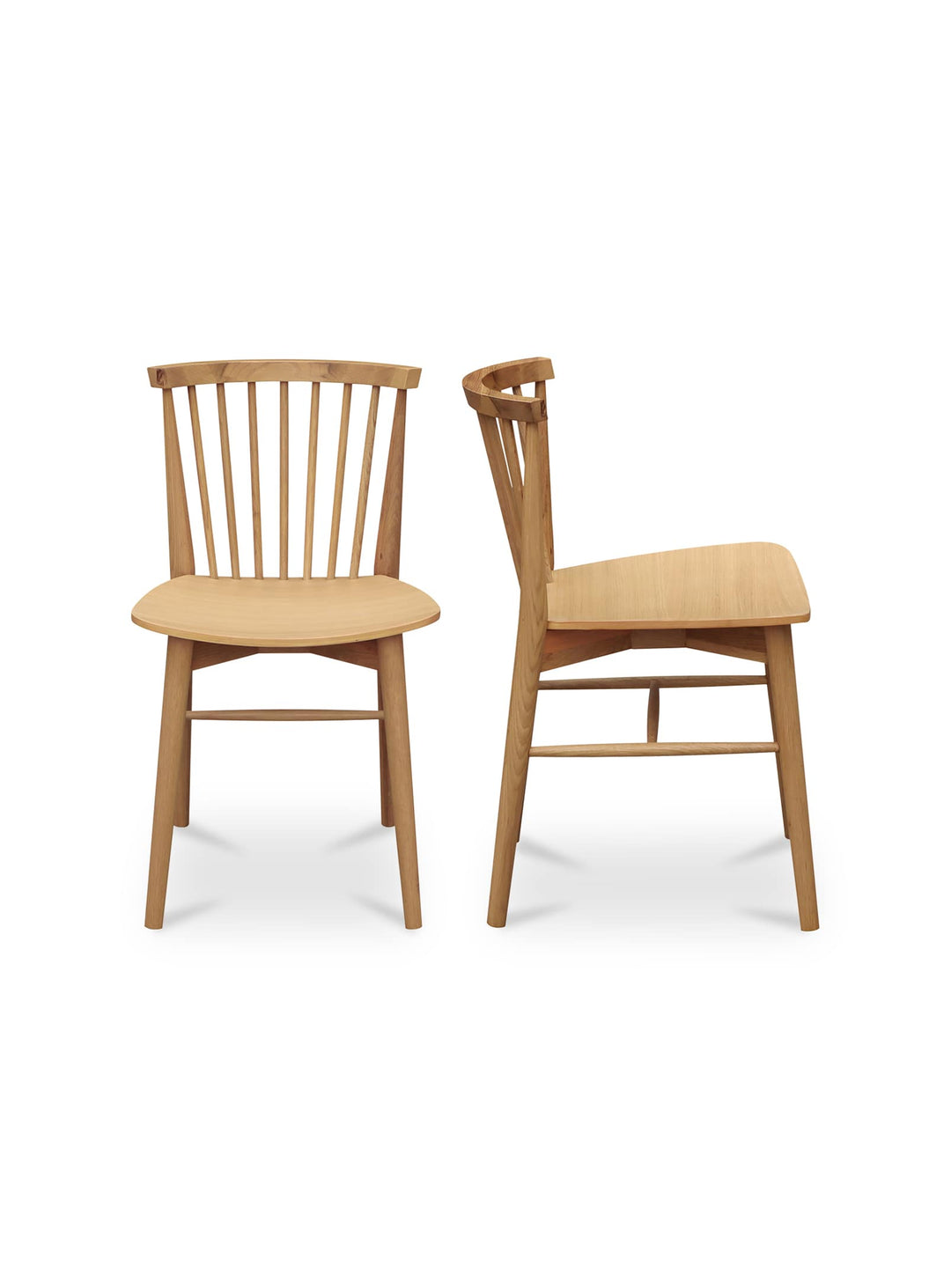 Moe’s Home Marley : chaise de salle à manger en bois massif au style intemporel. Naturel.