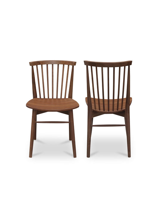 Chaise de salle à manger Marley de Moe’s Home : assise confortable et raffinée. Noyer.