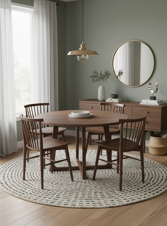 Chaise de salle à manger Marley de Moe’s Home : élégance en chêne ou noyer massif.