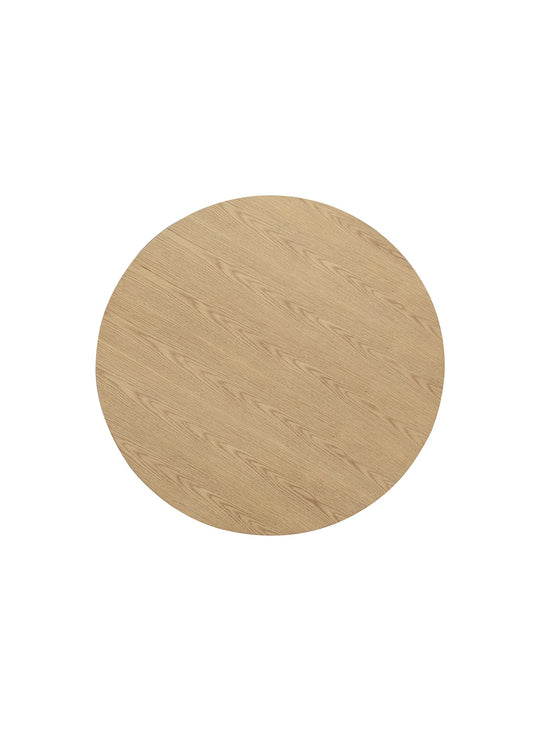 Chêne rustique ou noyer sophistiqué pour la table à café ronde Otago de Moe's Home. Chene.