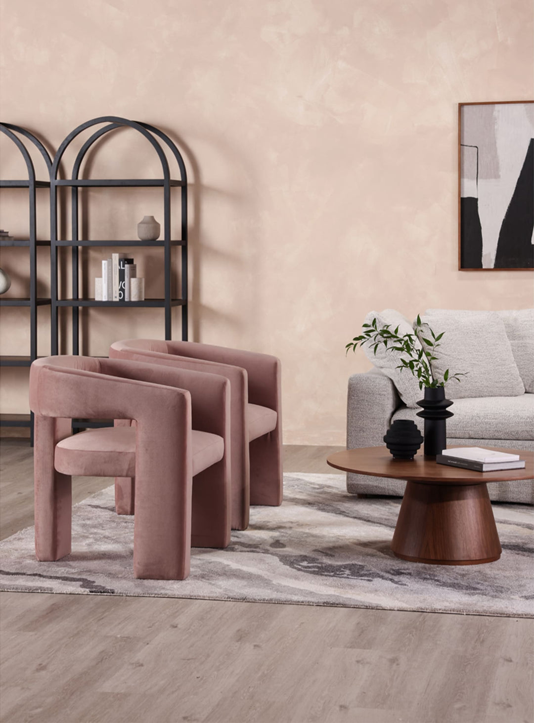 La table à café ronde Otago de Moe's Home : un choix élégant pour tout intérieur. Noyer.