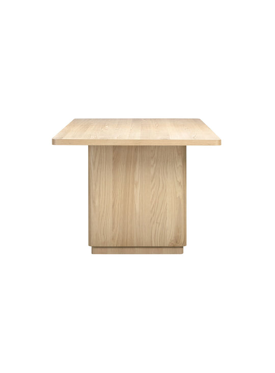 Moe’s Home Round Off, table à dîner en bois massif au charme authentique. chêne