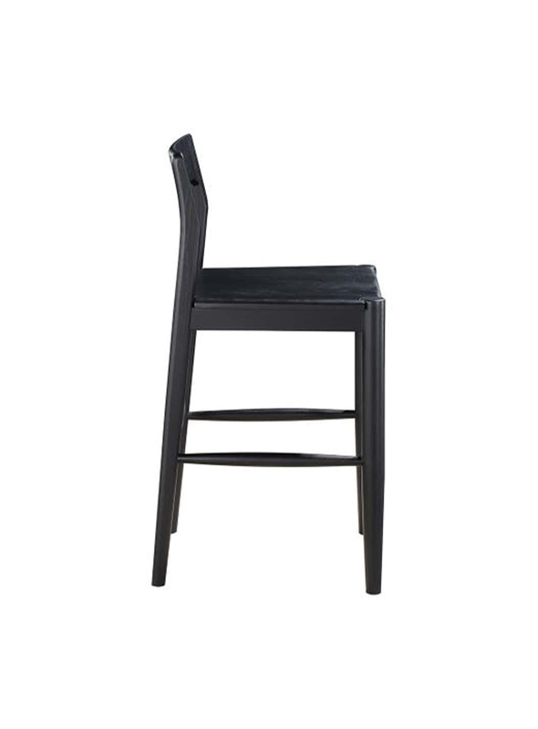 Tabouret de comptoir Owing de Moe's : dossier courbé et style sophistiqué. Noir.