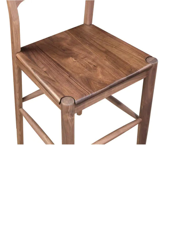 Moe's Owing : tabouret de comptoir en bois massif au design intemporel. Noyer.