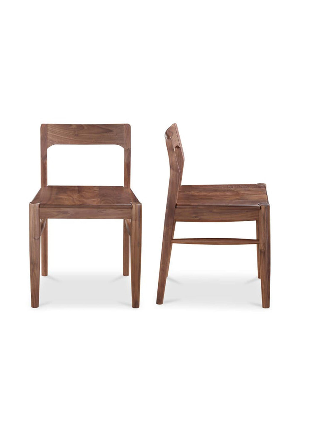 Chaise à dîner Owing de Moe's : confort et style intemporel réunis. Noyer.