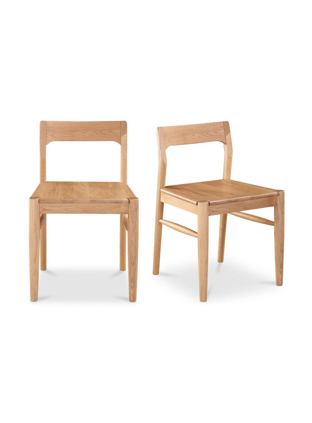 Moe's Owing : chaise à dîner sophistiquée et accueillante au design courbé. Naturel.