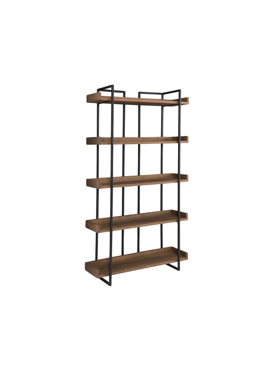 Petite bibliothèque Vancouver de Moe's Home : 5 niveaux pour livres, plantes et objets déco.