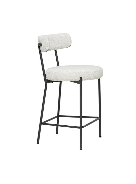 Le tabouret de comptoir Nüspace Molly apporte douceur et style à votre espace repas. blanc