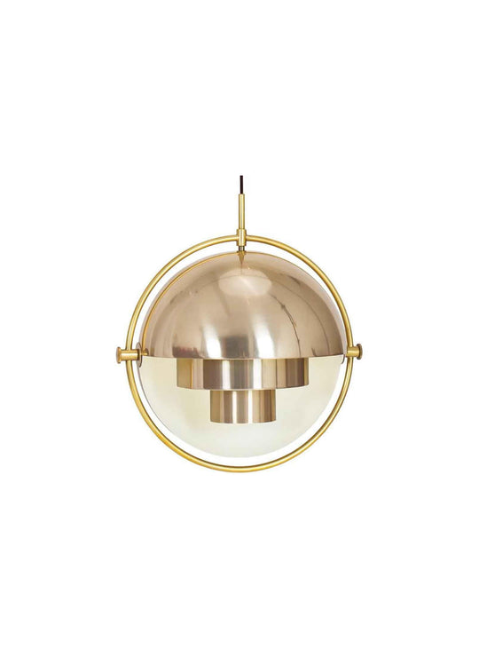 Suspension Multi-Lite, deux abat-jour orientables pour ambiance sur mesure. or
