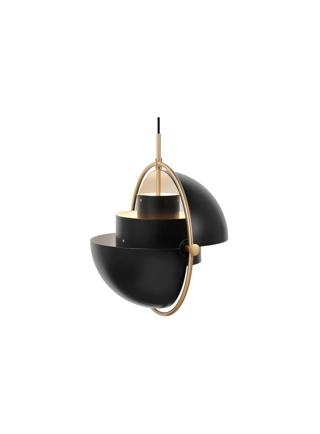 Lampe suspendue Multi-Lite, style iconique et flexibilité lumineuse. noir