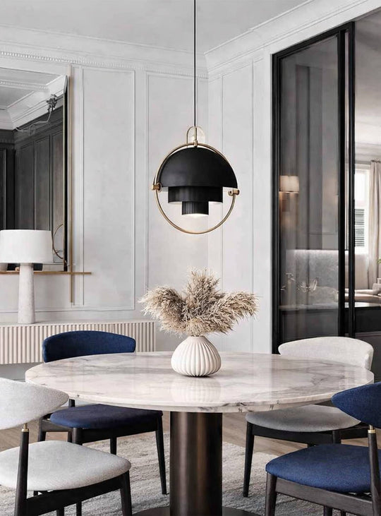 Suspension Multi-Lite, icône design de Louis Weisdorf au style intemporel. noir