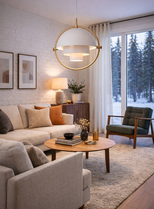 Suspension Multi-Lite, parfaite pour salon, salle à manger ou bureau. blanc