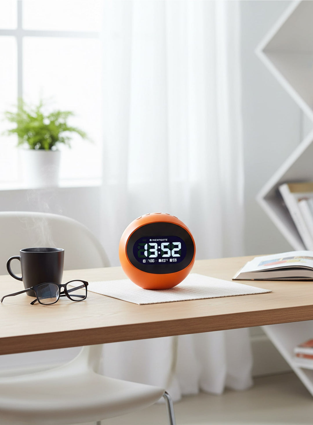 Un réveil pratique et design : Centre de la Terre de Newgate, disponible en noir ou orange. Orange.