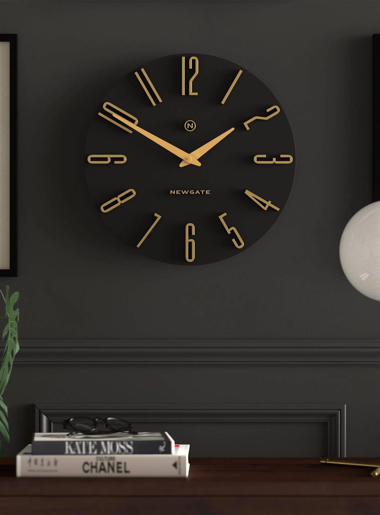 Empire State: Black & Gold Wall Clock - Newgate – Nüspace
