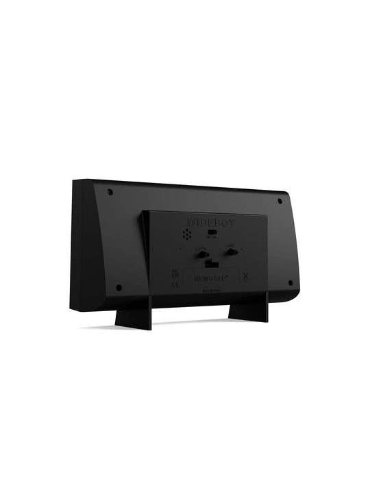 Réveil Wideboy Newgate : réveil design, idéal pour chambre ou bureau. noir et creme