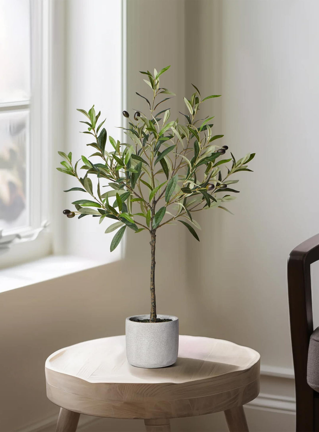 Plante artificielle Olivier au feuillage réaliste, idéale pour une déco élégante sans entretien.