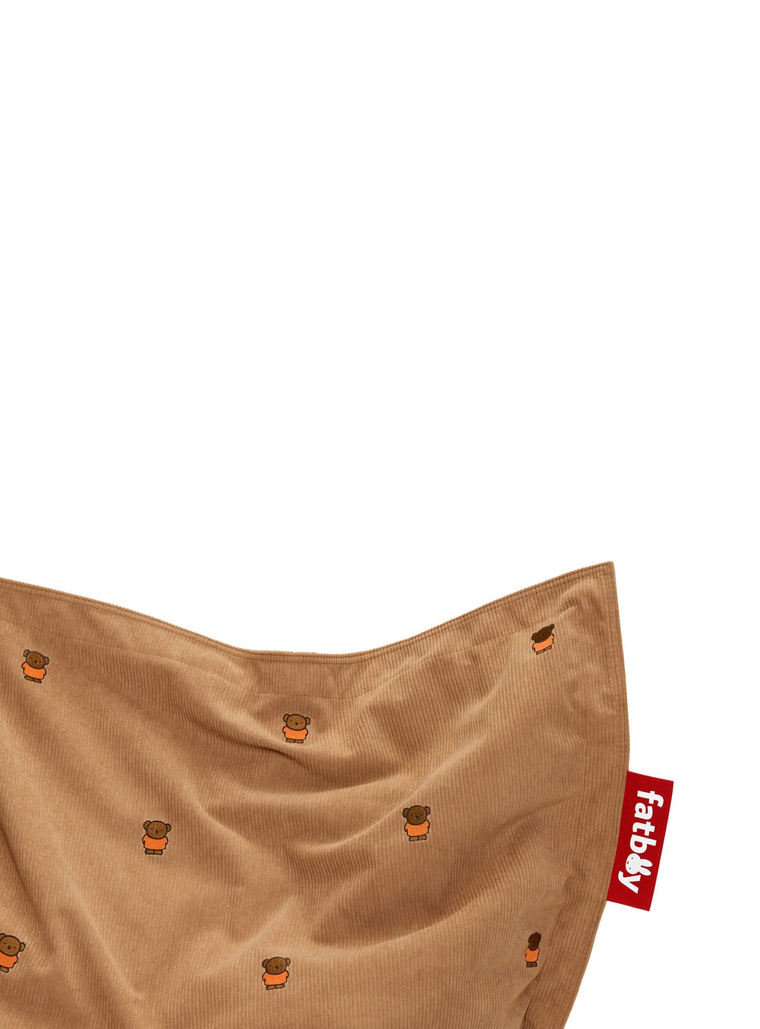 Pouf Slim Cord x Miffy design et responsable, housse en polyester recyclé. boris