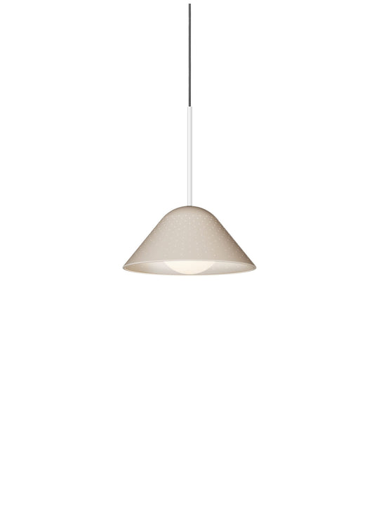 Lampe Bola Bell Pablo Designs, une suspension design à lumière douce, chaude et entièrement dimmable. sable