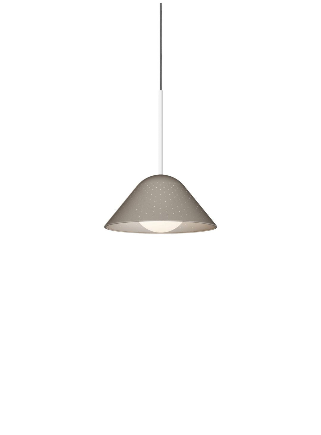 Suspension Bola Bell Pablo Designs, un luminaire design dimmable au style minimaliste et intemporel. taupe