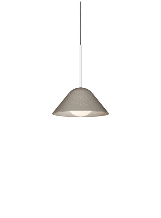 Suspension Bola Bell Pablo Designs, un luminaire design dimmable au style minimaliste et intemporel. taupe