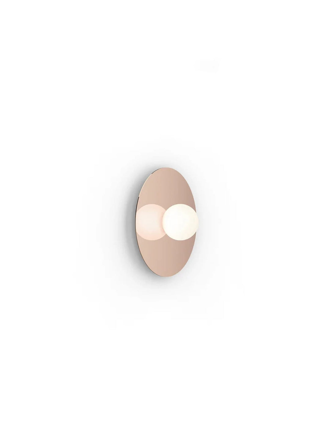 Plafonnier Bola Disc Flush Pablo Designs, une lumière LED chaude et homogène jusqu’à 1625 lumens. or rose