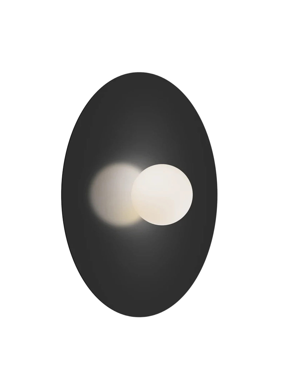 Plafonnier Bola Disc Flush Pablo Designs, une lampe LED chaleureuse et dimmable pour toutes les ambiances. noir