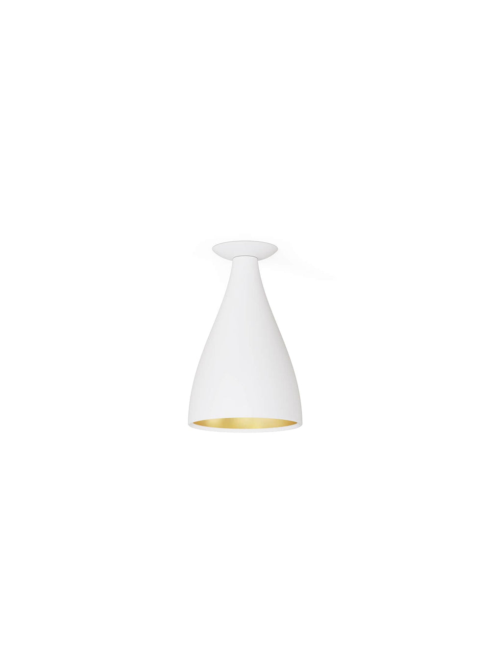 Swell Flush Narrow Pablo Designs : plafonnier LED épuré, moderne et sculptural. Blanc.