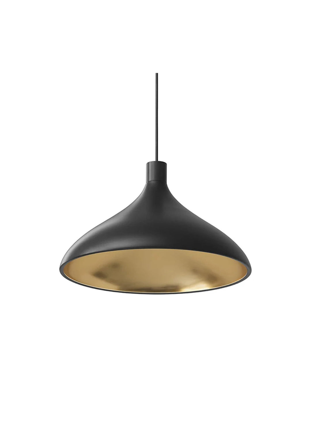 Lampe suspendue Swell Wide de Pablo Designs avec éclairage LED et design modulaire personnalisable. noir