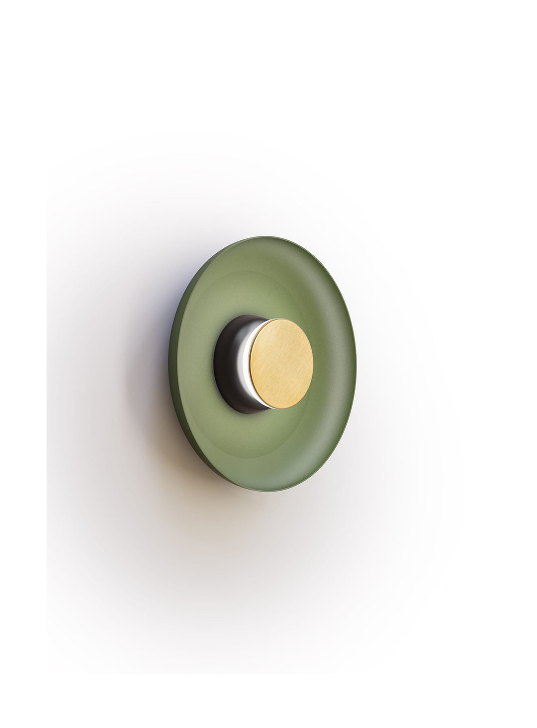 Applique murale Pablo Designs Totem, finition vert forêt et insert laiton pour un style raffiné.