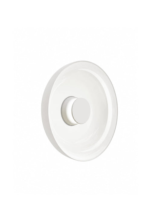 Découvrez l'applique murale Totem de Pablo Designs, une lampe LED en verre opalin au design épuré et intemporel. blanc