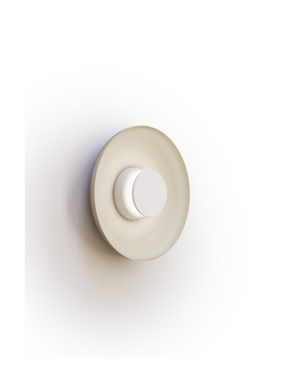 Applique murale Pablo Designs Totem, métal filé blanc et halo lumineux élégant.