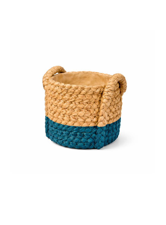 Cache-pot en ciment Paco élégant et durable, disponible en blanc ou bleu vibrant. bleu