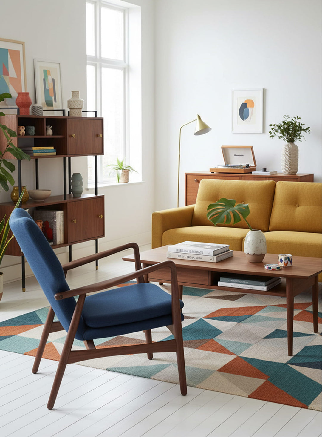 Fauteuil Peggy : design soigné, revêtement agréable et entretien facile au quotidien. Bleu.