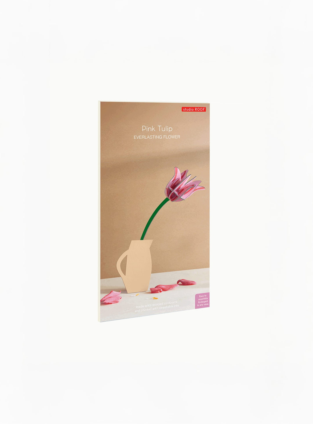 Fleur décorative Tulipe Rose Studio ROOF : une création poétique inspirée du printemps.
