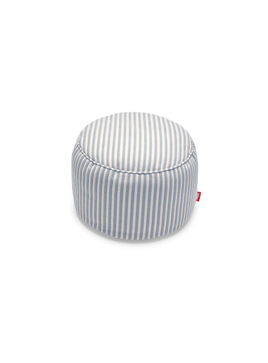 Pouf Point Terry design et décontracté de Fatboy, apporte douceur et style à l’intérieur. bleu et crème