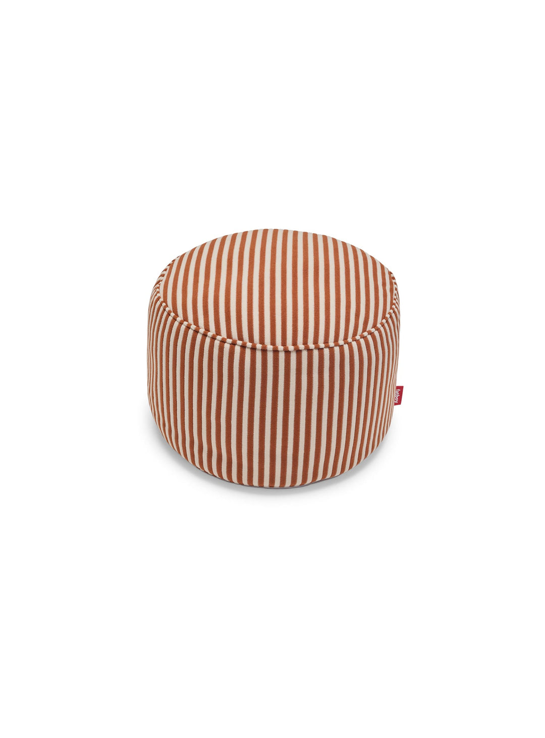 Pouf Point Terry cosy et pratique de Fatboy, idéal comme repose-pieds ou siège d’appoint. cognac et crème