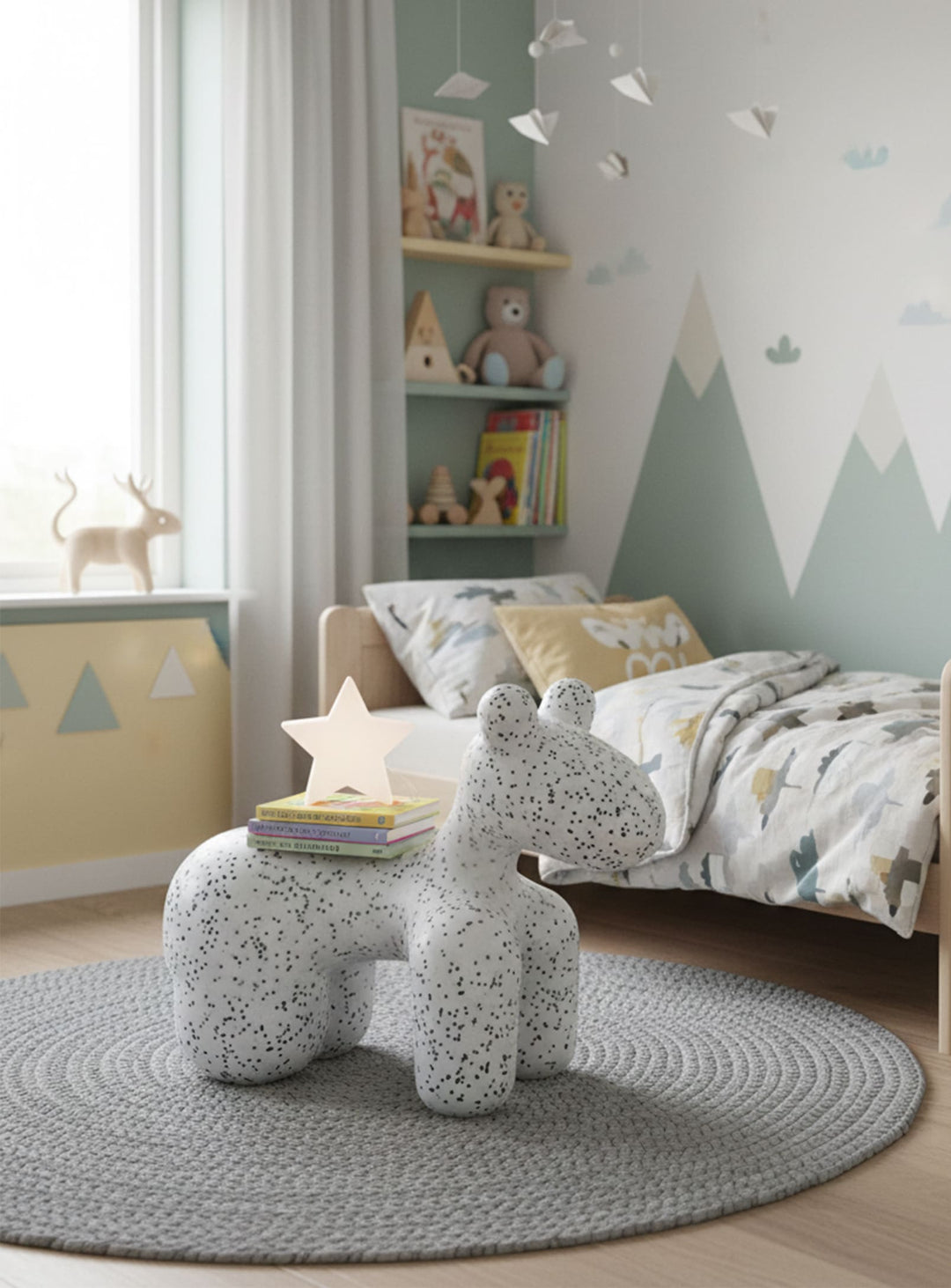 Tabouret Pony, confortable et robuste pour les plus petits.