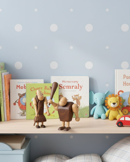 Figurines préhistoriques en bois, hommage aux premiers hommes et femmes.