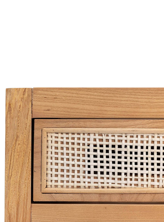 Le bureau Rattan combine esthétique naturelle et rangement pratique. naturel