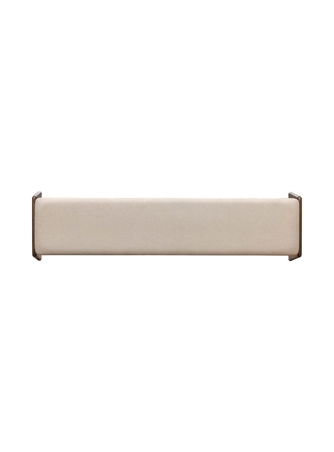 Banc Remix : mélange coton-lin et bois massif durable. Creme.