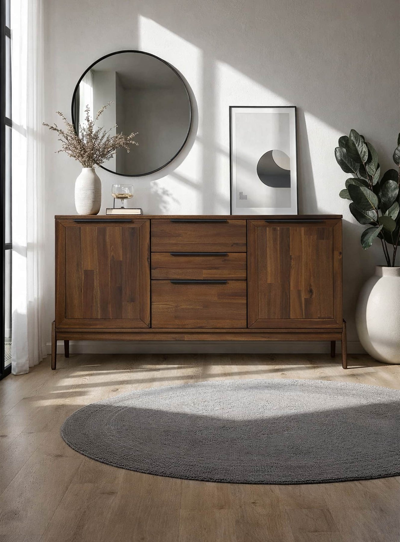 Remix, acacia wood sideboards – Nüspace