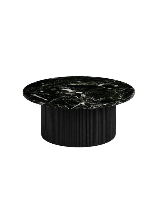 Table à café Roman, un modèle élégant aux courbes douces pour un salon contemporain ou minimaliste. noir