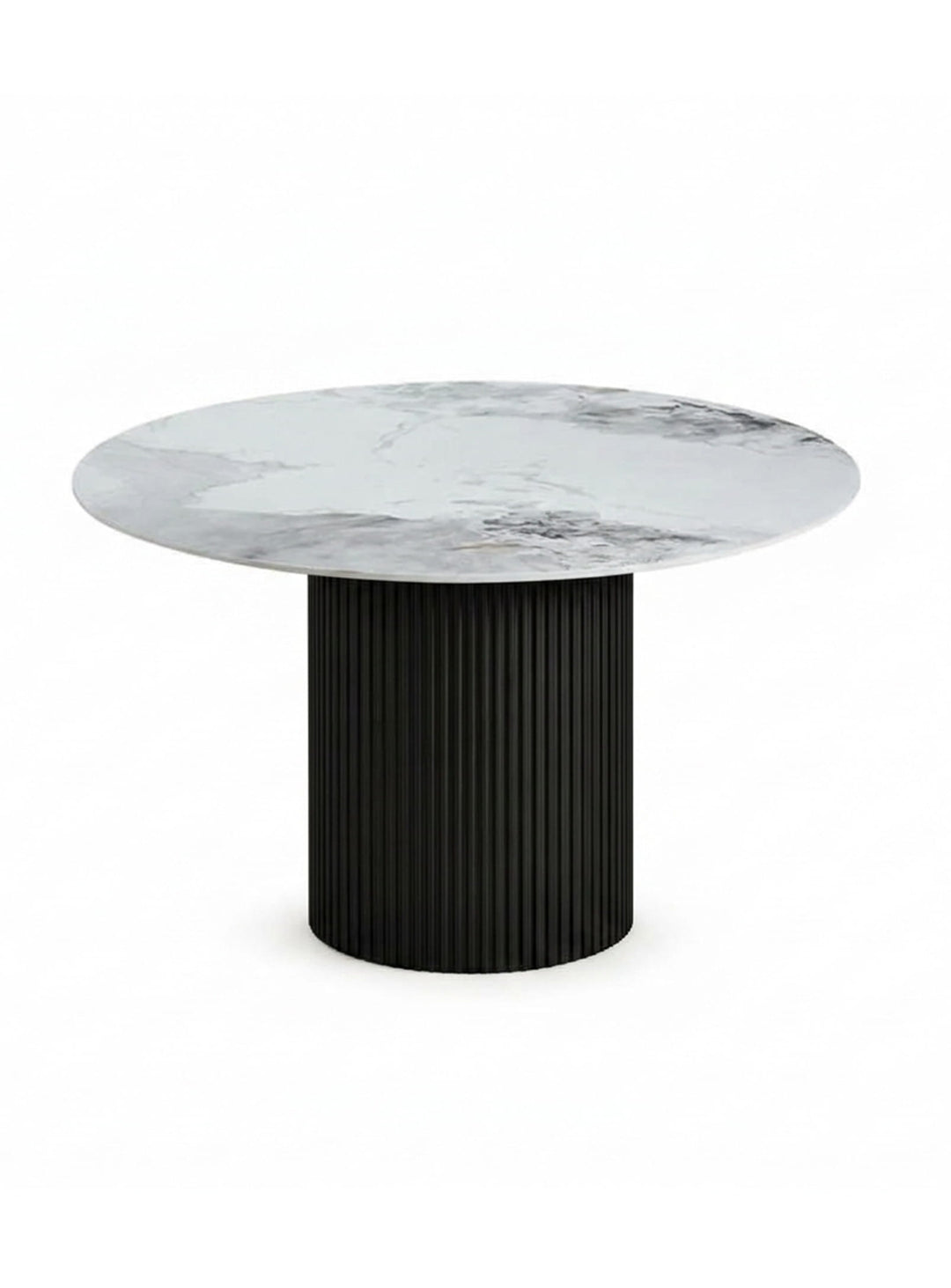 Table à dîner Roman, un plateau en céramique résistant aux rayures, aux taches et à l’eau. noir