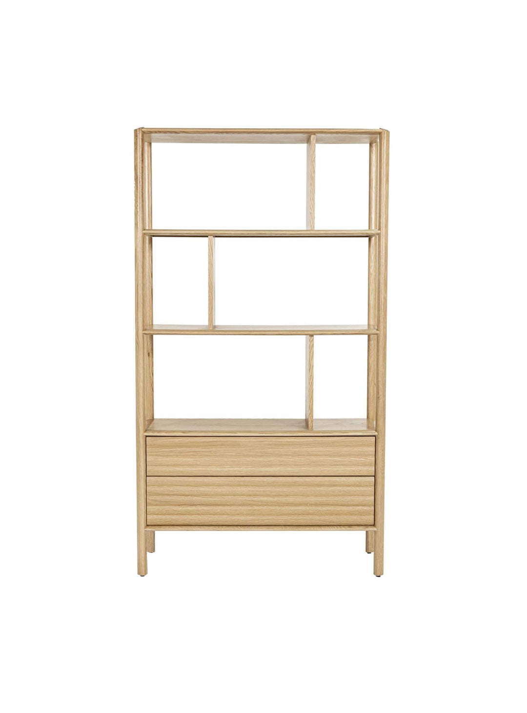 Bibliothèque Runway : design moderne en chêne clair chaleureux.