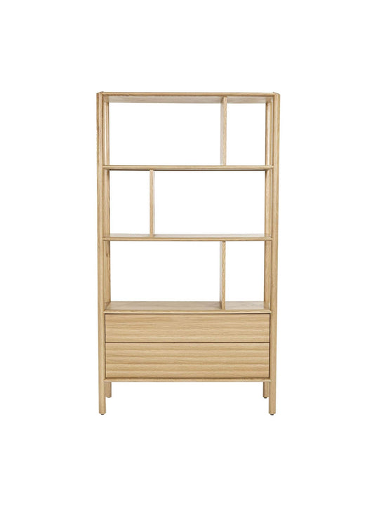 Bibliothèque Runway : design moderne en chêne clair chaleureux.