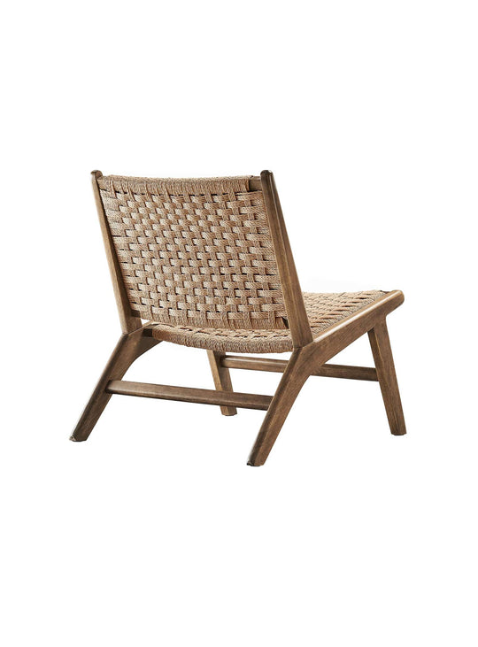 Fauteuil Saoirse, idéal pour salon, chambre ou bureau à domicile. noyer et naturel