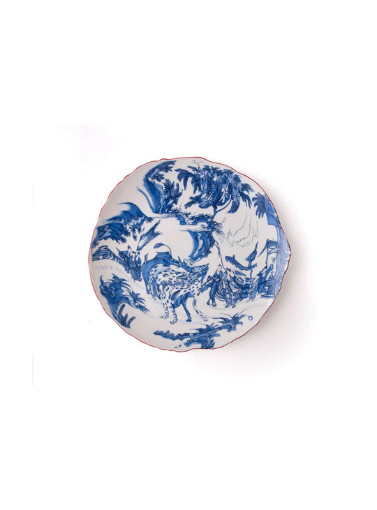 Assiette Classics on Acid Seletti x Diesel Living : assiette design décoratif. blue chinoiserie