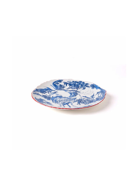 Assiette Classics on Acid Seletti x Diesel Living : assiette design bleu cobalt. blue chinoiserie