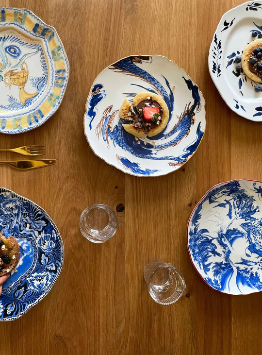 Assiette Classics on Acid Seletti x Diesel Living : assiette design décalée. imari dragon